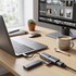 Powerology Aluminum Mini USB-C Hub with HDMI, USB 3.0 and PD 100W - Black
