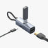 Powerology Aluminum Mini USB-C Hub with HDMI, USB 3.0 and PD 100W - Black