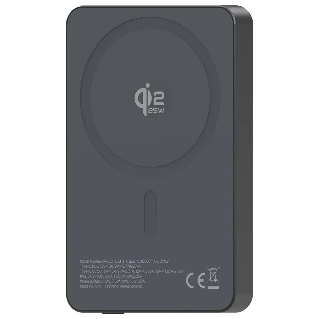 Powerology Blanc25 10000mAh MagSafe Power Bank - Grey | IT Care Kuwait