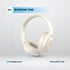 Powerology Hybrid ANC Wireless Headphones with 5 Mic ANC + ENC - Cream