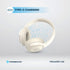 Powerology Hybrid ANC Wireless Headphones with 5 Mic ANC + ENC - Cream