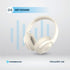 Powerology Hybrid ANC Wireless Headphones with 5 Mic ANC + ENC - Cream