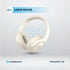 Powerology Hybrid ANC Wireless Headphones with 5 Mic ANC + ENC - Cream
