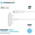 Powerology Braided Lightning to AUX 3.5mm Audio Cable 1.2m - White