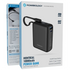 Powerology Montreal 10000mAh Power Bank with Built-in Type-C Cable - Black