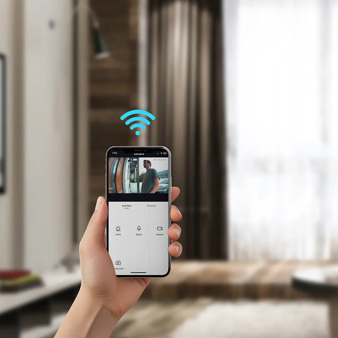 Powerology Smart Doorbell Camera with Chime - Black | IT Care Kuwait