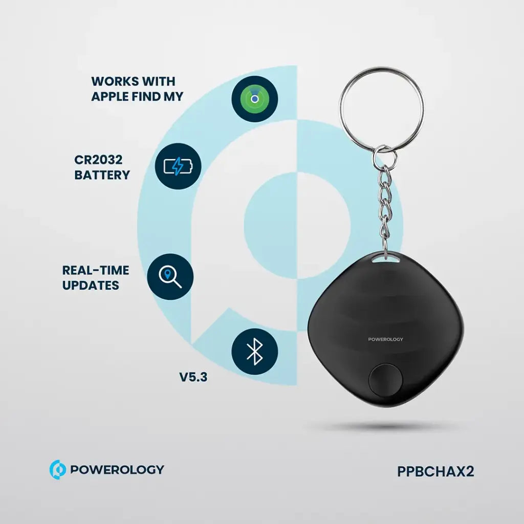 Powerology Smart Tag Tracker - Black | IT Care Kuwait