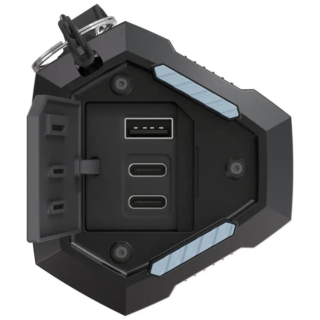 Powerology TorchPower 20000mAh Power Bank with Built-In Flashlight - Black | IT Care Kuwait