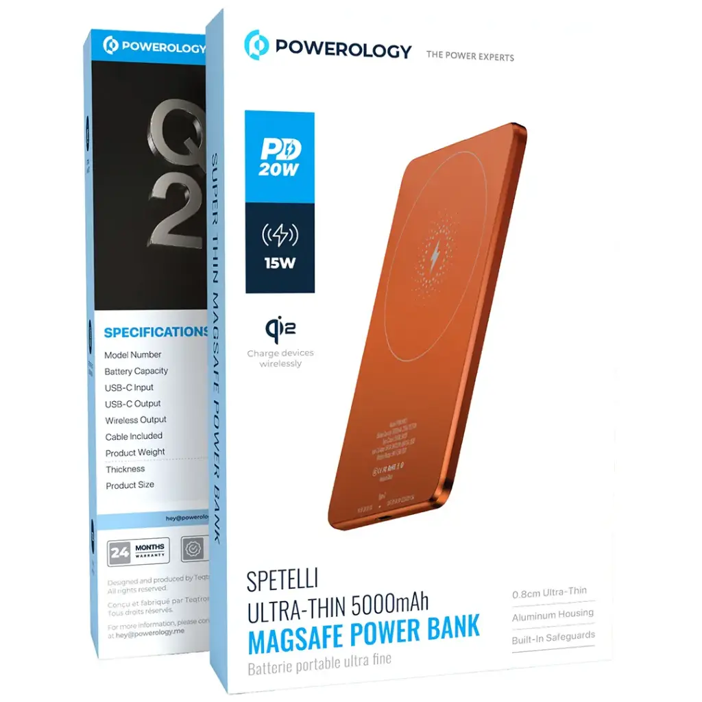 Powerology Ultra-Thin 5000mAh MagSafe Power Bank with PD 20W | IT Care Kuwait