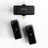 Powerology MFi Dual Connector Wireless Lavalier Microphone Duo - Black