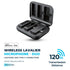 Powerology MFi Dual Connector Wireless Lavalier Microphone Duo - Black