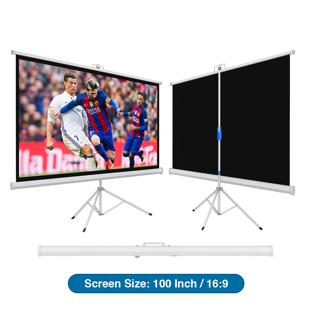 Cinema-Style Projector Screen – 100 Inch / 16:9 / White Matte