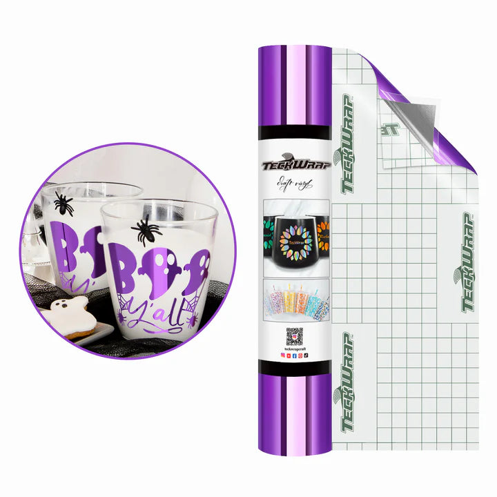 TeckWrap Bubble-Free Mirror Chrome Adhesive Vinyl Roll – Purple Magic/ 30cm x 1.55m (5ft)