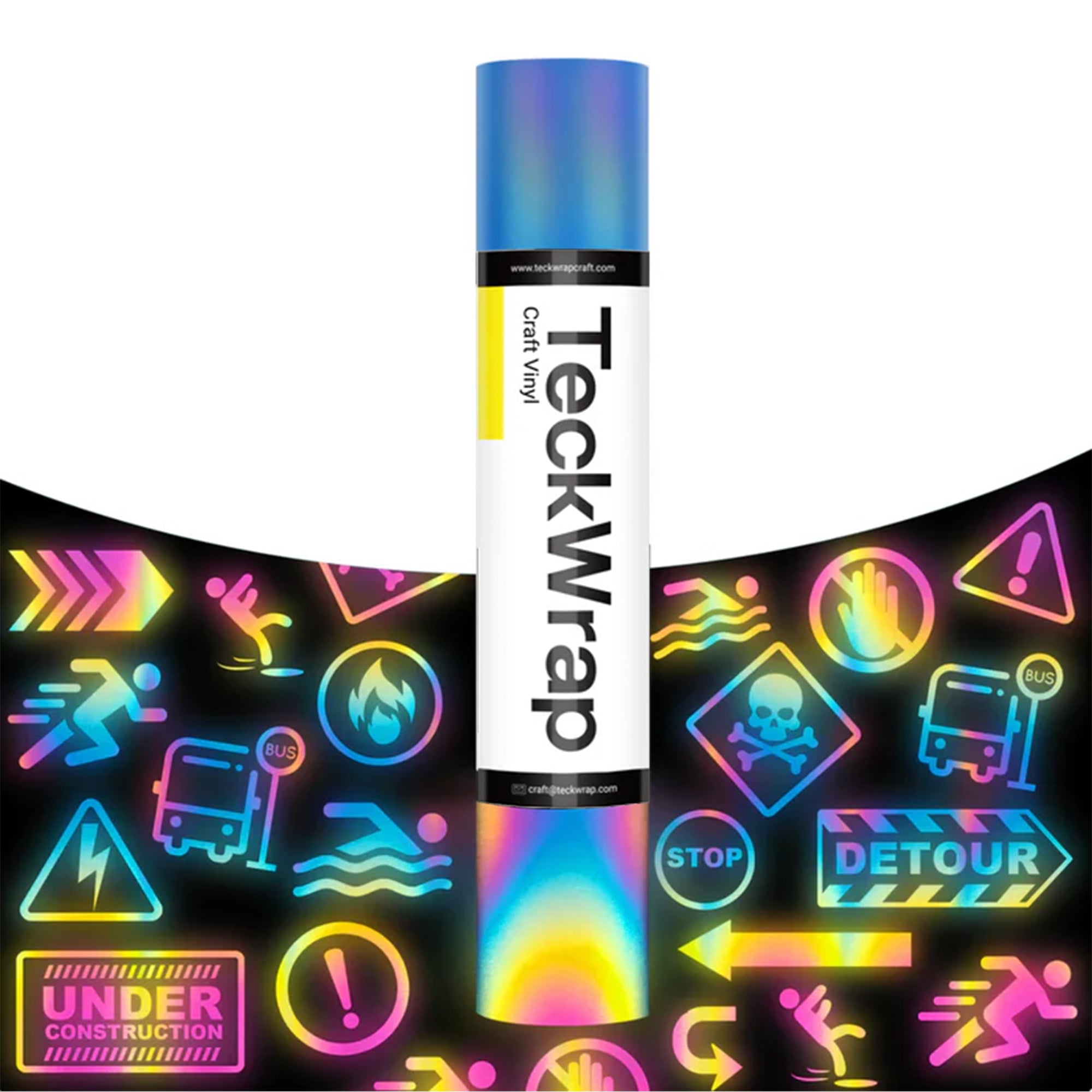 TeckWrap Reflective Adhesive Vinyl – Rainbow Blue/ 30.5 cm × 5 ft