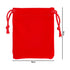 Jewelry Pouch Drawstring Bags &#8211; 13cm x 18cm / Red Velvet Cloth / 1 Dozen