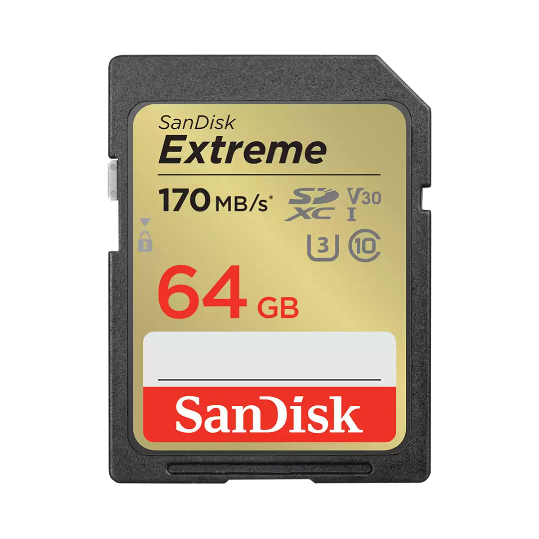 SanDisk Extreme SD UHS-I Memory Card - 64GB / 170MB/s