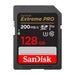 بطاقة SanDisk Extreme PRO Extreme UHS-I MicroSD - 128 جيجابايت/ 200 ميجابايت// بطاقة ذاكرة - SDSDXXDXXD-128G-GN4IN