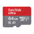 SanDisk Ultra UHS I MicroSD Card - 64GB / Up to 140MB/s