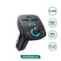 UGREEN CD229 Bluetooth 5.0 FM Car Charger 3-Port with PD, QC 3.0, USB Flash Drive and TF Card Support - Black