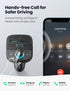 UGREEN CD229 Bluetooth 5.0 FM Car Charger 3-Port with PD, QC 3.0, USB Flash Drive and TF Card Support - Black