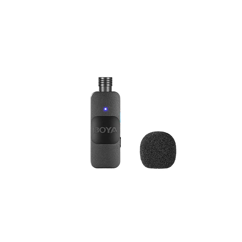 BOYA Smallest 2.4Ghz Wireless Microphone with Lightning connector for iOS device( 2TX+1RX) &#8211; Black