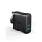 Aukey Dual-Port 60W PD Wall Charger with Dynamic Detect with C to C Cable Black | IT Care Kuwait