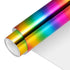 لفة ملصقات من الفينيل بألوان قوس قزح معدنية ناعمة – 50 سم × 1 متر 