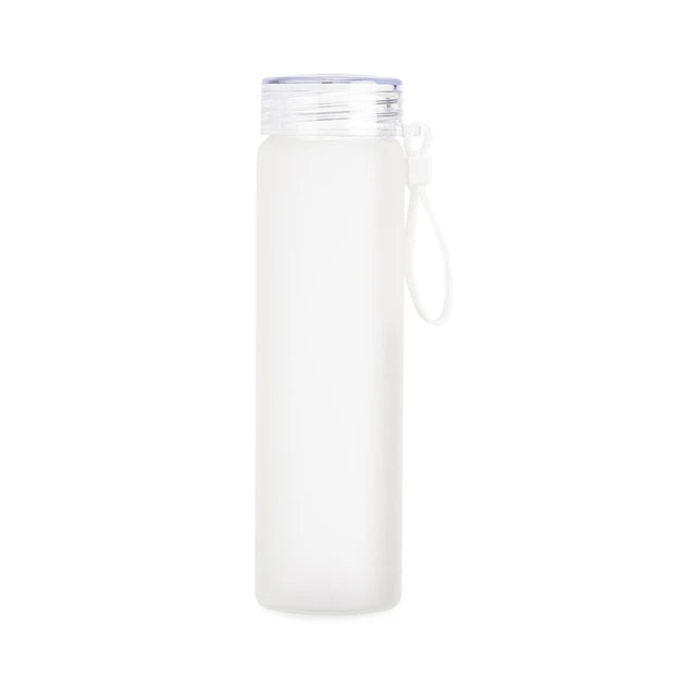 Frosted Gradient Color Matte Glass Water Bottle – 500ml/ White/ Sublimation Blank