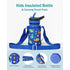Buzio Kids Water Bottle with Straw Lid and Sleeve 500ml - Dinosaur