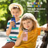 Buzio Kids Water Bottle with Straw Lid 2 Pack 500ml - Unicorn and Dinosaur
