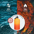Buzio Duet Series Stainless Steel Gallon Water Bottle with 2 Lids and Sleeve 3.8L - Yellow Orange | IT Care Kuwait