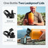 Buzio Duet Series Stainless Steel Gallon Water Bottle with 2 Lids and Sleeve 3.8L - Yellow Orange | IT Care Kuwait