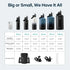 Buzio Duet Series Stainless Steel Water Bottle with 2 Lids and Sleeve 1.2L - Caribbean Blue