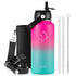 Buzio Duet Series Stainless Steel Water Bottle with 2 Lids and Sleeve 1L - Sorbet