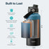 Buzio Duet Series Stainless Steel Water Bottle with 2 Lids and Sleeve 1L - Indigo Crush