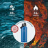 Buzio Duet Series Stainless Steel Water Bottle with 2 Lids and Sleeve 1.2L - Blue