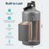Buzio Duet Series Stainless Steel Gallon Water Bottle with 2 Lids and Sleeve 3.8L - Grey