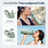Buzio Duet Series Stainless Steel Water Bottle with 2 Lids and Sleeve 1.2L - Green | IT Care Kuwait