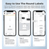 ملصقات طابعة Phomemo مقاس 50 × 50 مم، ملصقات دائرية شفافة – 1 لفة (140 ملصق/لكل لفة) – XY5050-TT