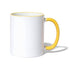 كوب قهوة بالتسامي - 11 أونصة/ أصفر/ ألوان متنوعة/ كوب بمقبض للتسامي/ الطباعة غير متضمنة 