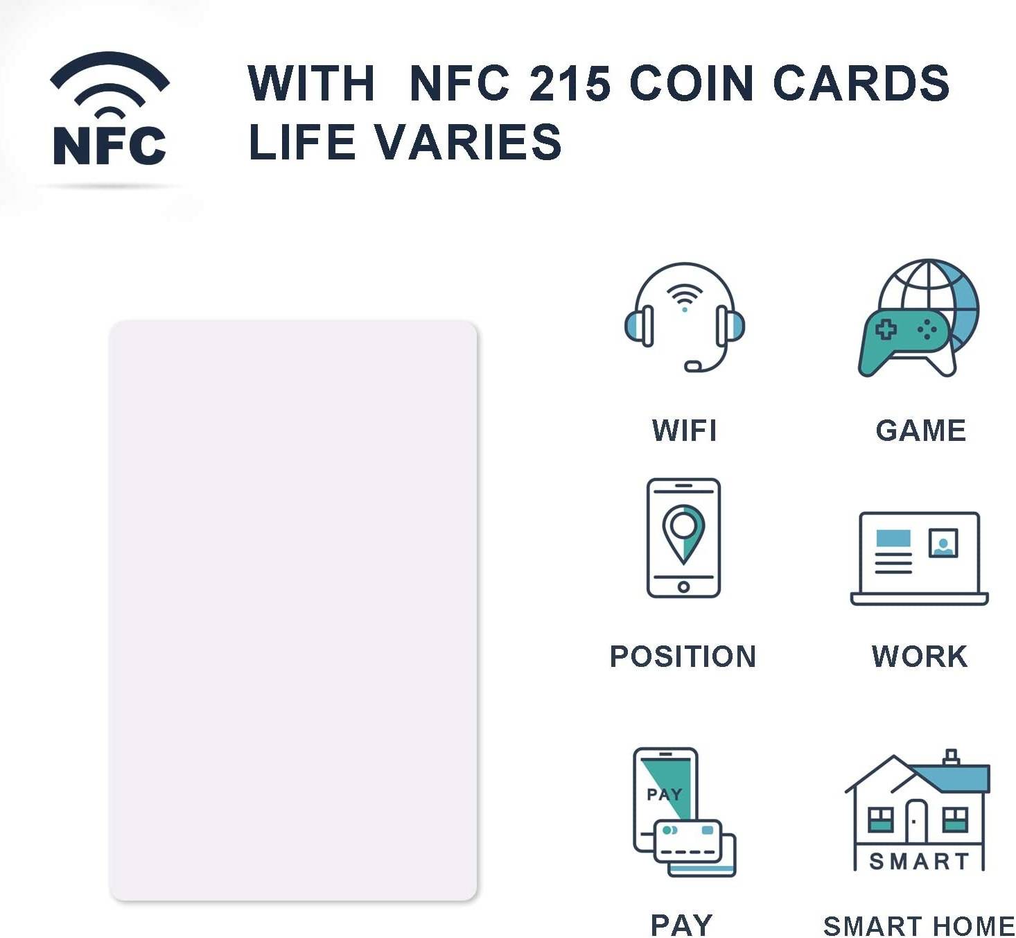 20pcs NFC Cards NFC Tags NFC Business Card NFC 215 Cards NFC Ntag215 Cards Blank NFC Cards 504 Bytes Programmable NFC Tags iPhone Compatible with NFC Enabled Mobile Phones &#038; Devices
