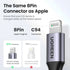 UGREEN US304 USB-C to Lightning 20W Fast Charging Braided Cable 1m - Black