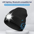 Wireless Music Beanie Hat with LED Light and Bluetooth Headphones for Outdoor Sports