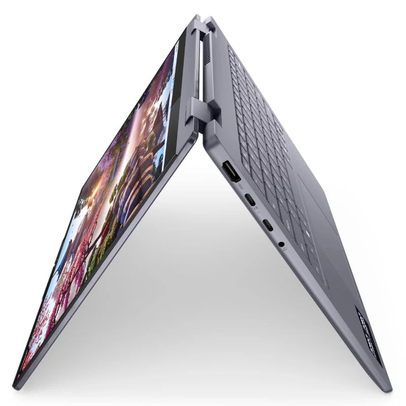 Lenovo IdeaPad 5 2-in-1 Gen 10 Copilot+ PC - 14" WUXGA OLED Touch / AMD Ryzen AI 7 350 / 24GB / 1TB (NVMe M.2 SSD) / Win 11 Home / 1YW / Arabic/English / Luna Grey / Lenovo E310 Earbuds (White) - Laptop