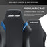 AndaSeat Luna Pro Large PVC Leather Gaming Chair with Footrest - Black/Blue