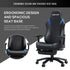 AndaSeat Luna Pro Large PVC Leather Gaming Chair with Footrest - Black/Blue