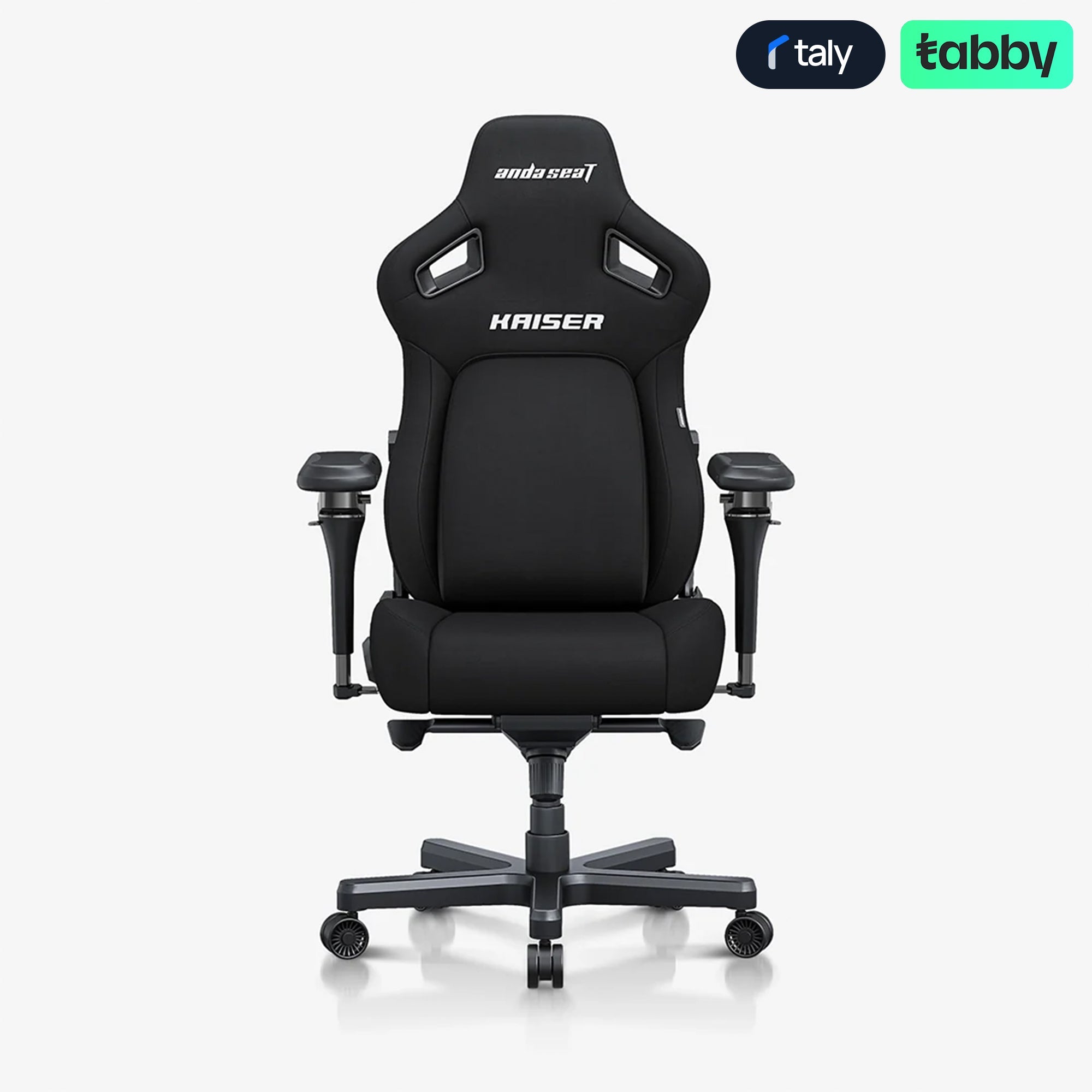 AndaSeat Kaiser 4 XL Ergonomic Gaming Chair – Linen Fabric, 6D Armrests, Pop - Out Lumbar (Black)IT CareGaming Chair