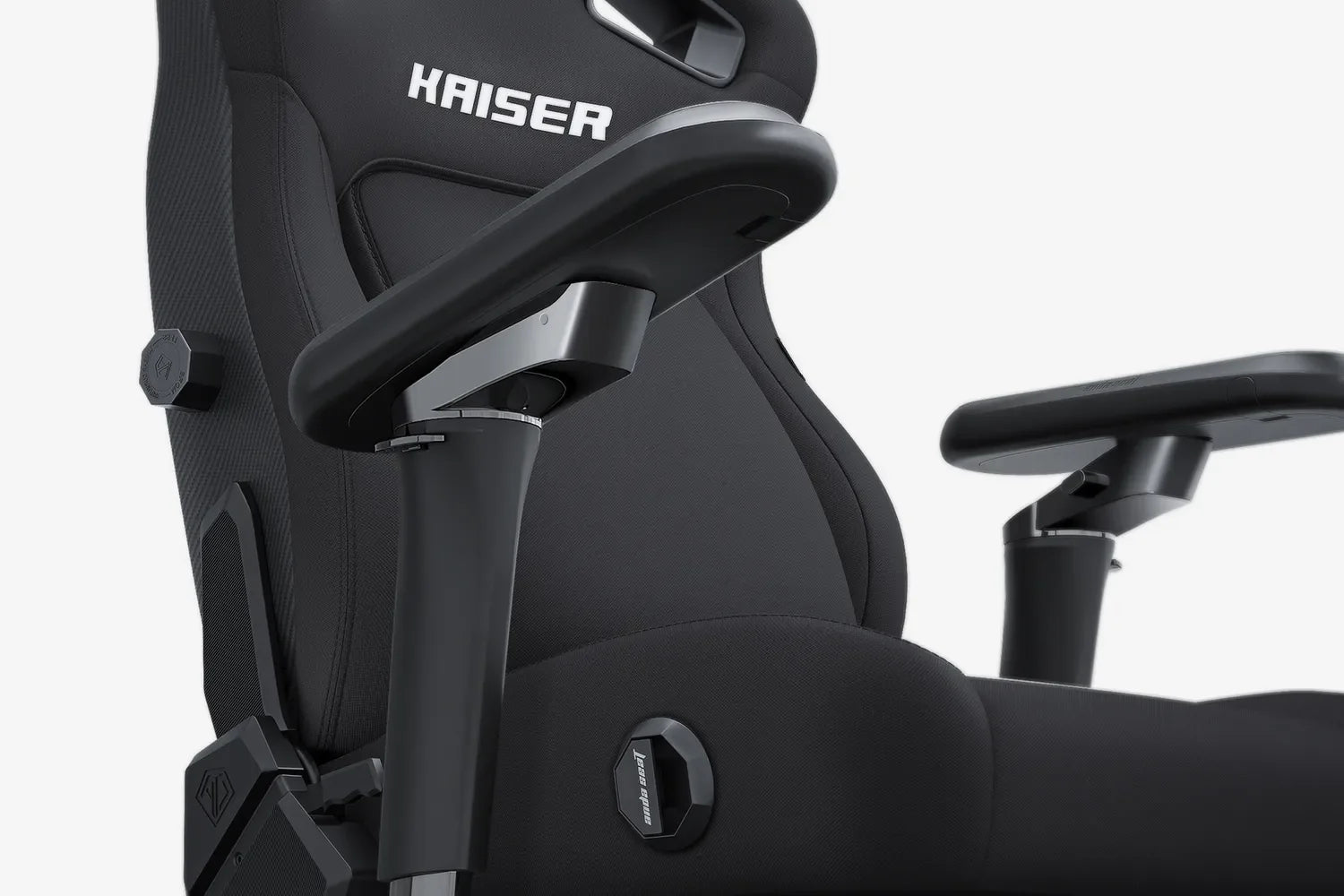 AndaSeat Kaiser 4 XL Ergonomic Gaming Chair – Linen Fabric, 6D Armrests, Pop - Out Lumbar (Black)IT CareGaming Chair