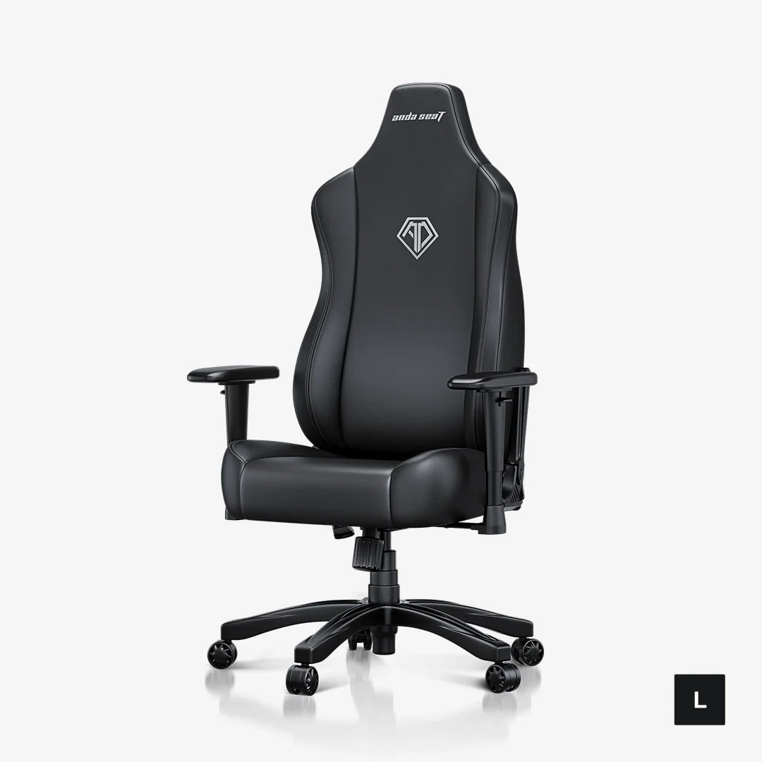 AndaSeat Novis Large Ergonomic Gaming Chair – PVC Leather & Linen Upholstery, Reclining (Black, AD23 - L - 01 - B - PV)IT CareGaming Chair