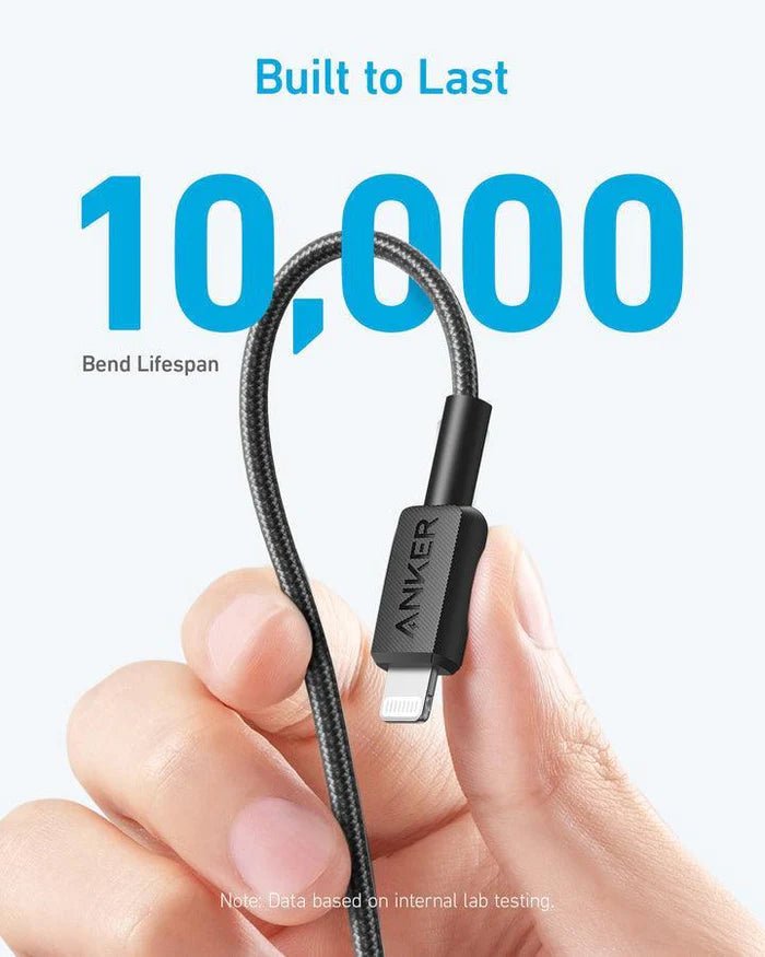 Anker 322 USB - C to Lightning Cable (3ft Braided) BlackIT CareCables & Converters